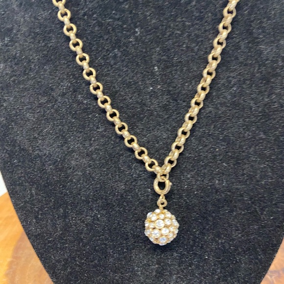 Stella & Dot Rhinestone Ball Charm necklace - Picture 2 of 7